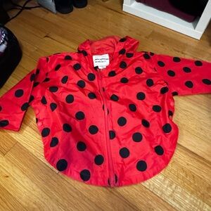 Carter's Red Raincoat with Black Polka Dots